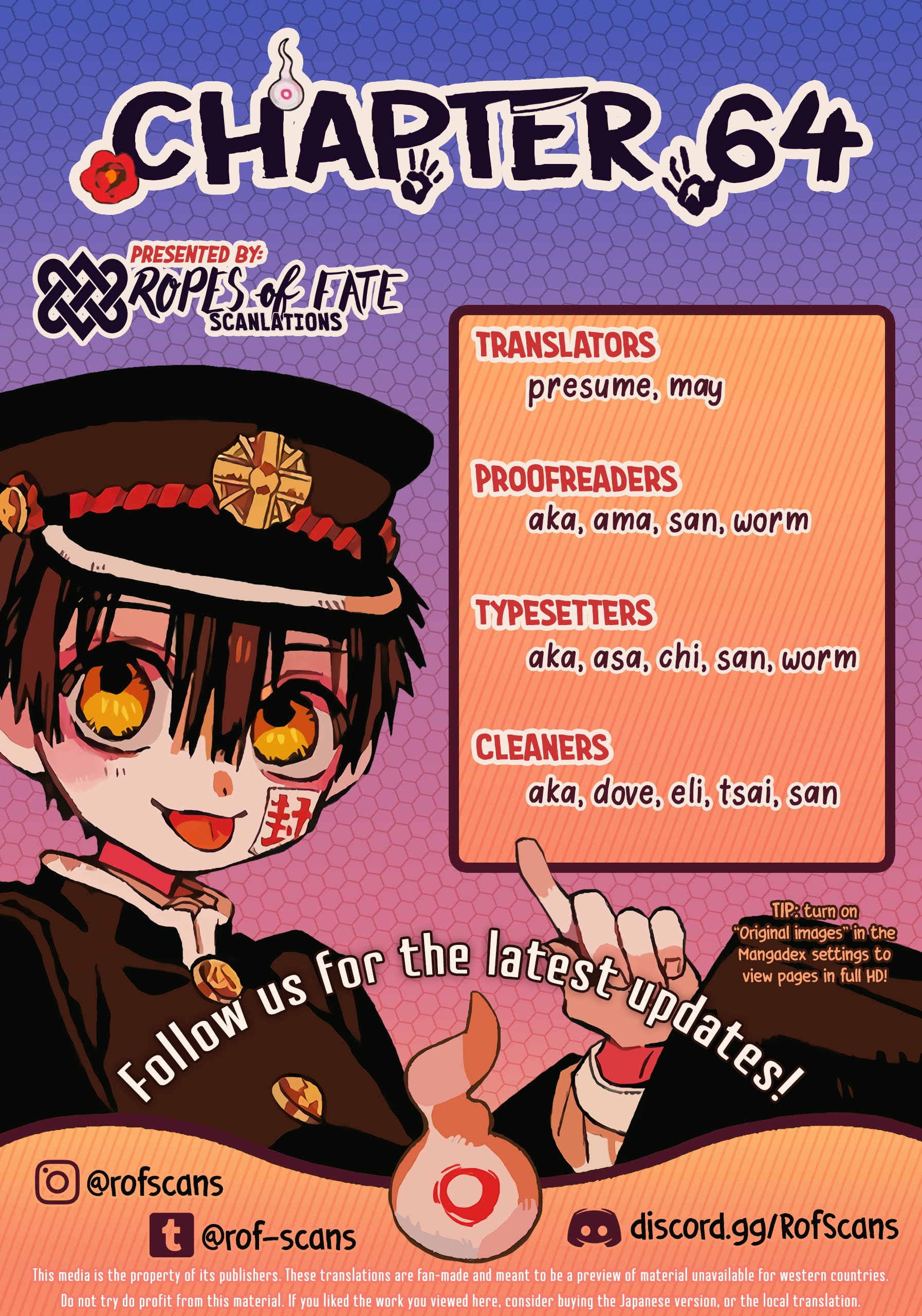 Toilet Bound Hanako Kun, Chapter 64 image 01